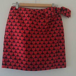 J Crew Hearts mini skirt